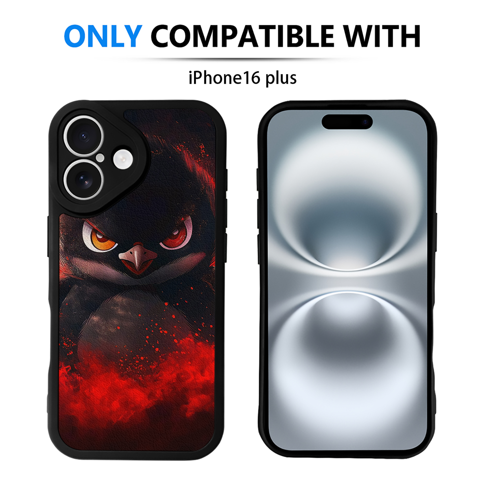 （画像用） Angry Birds アングリーバード 【iPhone 16シリーズ対応】シリコンスマホケース（レザー調） 材質：シリコン